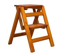 NBYGSC Tabouret échelle Pliante en Bois Portable à 2 marches avec caractéristiques de sécurité, Support pour Plantes Multifonctionnel Repose-Pieds Peu encombrant, Stable pour Un Rangement Facile
