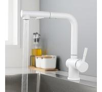 NBYGSC Tirez Le Robinet de mélangeur de Cuisine avec Pivot à Pirate Unique à Un Seul Trou Unique 2 Modes Robinet d'évier de Cuisine en Acier Inoxydable Trayer vers Le Bas-Gris