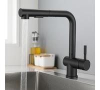 NBYGSC Tirez Le Robinet de mélangeur de Cuisine avec Pivot à Pirate Unique à Un Seul Trou Unique 2 Modes Robinet d'évier de Cuisine en Acier Inoxydable Trayer vers Le Bas-Gris