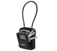 NBYT Boîte à clés portable à combinaison pour cacher une clé à l'extérieur, boîte de rangement étanche avec câble en acier