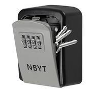NBYT Boîte à clés portable avec serrure à combinaison, support mural, pour cacher une clé à l'extérieur, boîte de rangement étanche (petite taille)