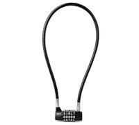 NBYT Cadenas à combinaison à 5 mots avec câble de sécurité de 8 mm, cadenas antivol pour portail, porte, vélo et rangement, noir