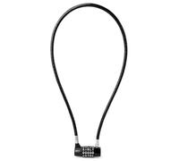 NBYT Cadenas à combinaison à 5 mots avec câble de sécurité de 8 mm, cadenas antivol pour portail, porte, vélo, noir