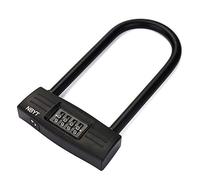 NBYT Cadenas en U à combinaison à 4 chiffres réinitialisables pour vélos/porte en verre, anse de 14 mm pour une protection robuste