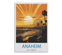 NBZRAOFV Fashion Metal Tin Sign Wall Decoration Room Art Metal Tin Sign, Anaheim California 15x30cm