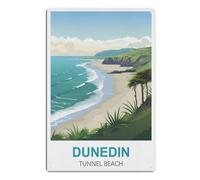 NBZRAOFV Fashion Metal Tin Sign Wall Decoration Room Art Metal Tin Sign,Dunedin Tunnel Beach 30x30cm