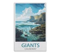 NBZRAOFV Fashion Metal Tin Sign Wall Decoration Room Art Metal Tin Sign,Giant;s Causeway30x30cm