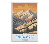 NBZRAOFV Fashion Metal Tin Sign Wall Decoration Room Art Metal Tin Sign,Snowmass Colorado 20x30cm