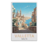 NBZRAOFV Fashion Metal Tin Sign Wall Decoration Room Art Metal Tin Sign,Valletta Malta 30x30cm
