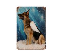 NBZRAOFV German shepherd dog，Retro Metal Tin Sign/Plaque for Kitchen Lounge Garden Garage Pub Wall/Door-yV454（8x12Inch）