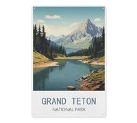 NBZRAOFV Grand Teton National Park,Personalized Tin Sign Vintage Sign for Wall Outdoor, Indoor, Street, Office, Home,Bar Man Cave Decor-yV489(8x12Inch)