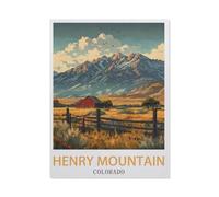 NBZRAOFV Metal Signs,Colorado Henry Mountain,Nostalgic Man Cave Tin Metal Sign Hanging Wall Plaque Kitchen Shed Garage-yV845(8x12Inch)