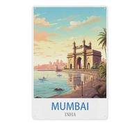 NBZRAOFV Mumbai India,Personalized Tin Sign Vintage Sign for Wall Outdoor, Indoor, Street, Office, Home,Bar Man Cave Decor-yV265(8x12Inch)