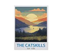 NBZRAOFV The Catskills New York,Tin Sign Vintage Retro Man Cave Bar Pub Shed Novelty Gift Aluminium Metal Tin Wall Décor Sign-yV868(8x12Inch)