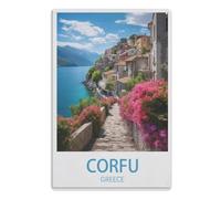 NBZRAOFV Tin Metal Sign Vintage Tin Sign, Plant Magic Poster, Herbology Plant Poster Metal Signs,Corfu Greece 20x30cm