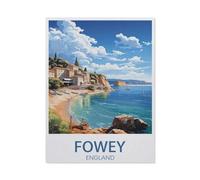 NBZRAOFV Tin Sign,Fowey England,Personalized Tin Sign Vintage Sign for Wall Outdoor, Indoor, Street, Office, Home,Bar Man Cave Decor-yV1043(8x12Inch)