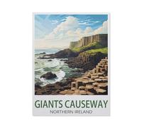 NBZRAOFV Tin Sign，Giant's Causeway Northern Ireland vintage travel poster，Personalized Tin Sign Vintage Sign for Wall Outdoor, Indoor, Street, Office, Home,Bar Man Cave Decor-yV1294（8x12Inch）