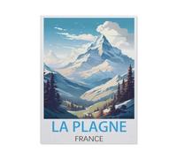 NBZRAOFV Tin Sign,La Plagne Vintage Travel Poster,Personalized Tin Sign Vintage Sign for Wall Outdoor, Indoor, Street, Office, Home,Bar Man Cave Decor-yV1469(8x12Inch)