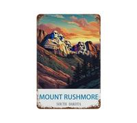 NBZRAOFV Tin Sign,Mount Rushmore National Memorial South Dakota,Personalized Tin Sign Vintage Sign for Wall Outdoor, Indoor, Street, Office, Home,Bar Man Cave Decor-yV343(8x12Inch)