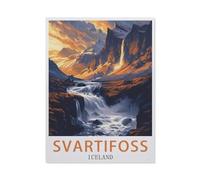 NBZRAOFV Tin Sign,Svartifoss Island,Personalized Tin Sign Vintage Sign for Wall Outdoor, Indoor, Street, Office, Home,Bar Man Cave Decor-yV732(8x12Inch)