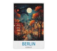 NBZRAOFV Vintage Metal Tin Sign,Berlin Germany,Bath Room Decor, Nursery Decor, Home Decor, Bathroom Wall Art Tin plaque-yV514(8x12Inch)