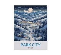 NBZRAOFV Vintage Metal Tin Sign,Park City Utah Vintage Travel Poster,Bath Room Decor, Nursery Decor, Home Decor, Bathroom Wall Art Tin plaque-yV1425(8x12Inch)