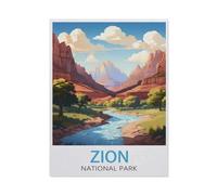 NBZRAOFV Vintage Travel Poster Zion National Park,Funny Vintage Metal Tin Sign Kitchen Bathroom Office Garage Bar Cafe Restaurant Shop Cave Home Wall Decor Art Ideas Gift Tin Sign-yV1527(8x12Inch)
