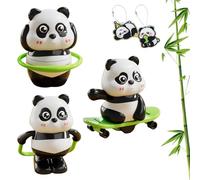 Nbzsmlkn Adorables Pandas Mécaniques À Remonter pour Enfants, 3 Pièces, Jouet Mécanique, Matériau Sûr Et Confortable pour Garçons Et Filles (1 Ensemble)