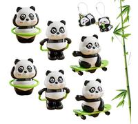 Nbzsmlkn Adorables Pandas Mécaniques À Remonter pour Enfants, 3 Pièces, Jouet Mécanique, Matériau Sûr Et Confortable pour Garçons Et Filles (2 Ensembles)