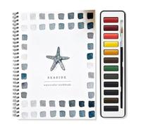 Nbzsmlkn Aquarelle, Coffrets De Peinture Aquarell e, Kit De Peinture Pour Débutants, Coffret De 12 Couleurs Avec Pinceau (C)