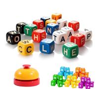 Nbzsmlkn Jeu De Mots avec 60 Dés, Jeu De Dés Mélangés, Jeu De Mots Et Exercice Cérébral, Plateau De Jeu Portable (1 pièce)