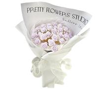 Nbzsmlkn Kit De Bricolage Bouquet Éternel, Bouquet De Roses, Bouquet De Magnolia Artificiel, Bouquet De Fleurs Fait Main avec Emballage Floral (Roses-c (52))