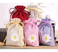 NC 10 * 14 cm Couleur Toile de Jute Sacs-Cadeaux Bijoux Sac de Rangement Sachets Sac Cordon Sacs réutilisable Lin Cadeau Sac Tissu Cadeau faveur Pochette 10Pcs