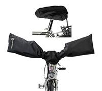 NC-17 Ensemble de housses de protection pour guidon de vélo électrique + selle de vélo │ Guidon + Housse de selle │ Protection de guidon + selle │ Nylon, Noir, 4335