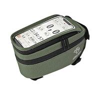 NC-17 Fahrrad Oberrohrtasche Dot│Smartphonetasche│Rahmentasche│Lenkertasche│Staufach│Kabeldurchlass│Touchscreen, Sacoche pour Tube supérieur de vélo/vélo électrique Unisexe, Vert, 4360