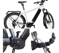 NC-17 Lot de 3 housses de protection pour vélo électrique | Protection de batterie + protection moteur pour batterie intégrée dans le tube inférieur + protection de guidon | Nylon et néoprène | Pour