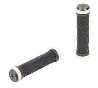 NC-17 Poignées de guidon de vélo Lock-On Take Control II S-Pro (28 mm), unisex_adulte, poignée de guidon de vélo, 6299, anneau de serrage en caoutchouc blanc/noir, 28 mm Durchmesser