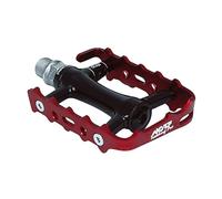 NC-17 Trekking Pro Pédales de Trekking Pro en Aluminium - Pédales de VTT - avec réflecteurs - Roulement à Billes - Axe CR-Mo - Poids : 251 g par Paire - Noir/Rouge