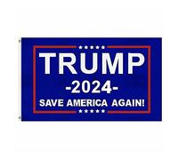 NC 1Pcs Drapeau Bleu Trump 2024 90 * 150 cm Pieds bannière de décoration extérieure intérieure avec œillets en Laiton Couleur vive et résistant à la décoloration UV Drapeau Trump 2024