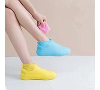 NC 2 Paires Couvre-Chaussures en Silicone imperméables Couvre-Chaussures de Pluie antidérapantes pour Hommes, Femmes et Enfants Couvre-Chaussures de Pluie Pliables réutilisables