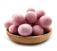 NC 24pcs 2cm Laine Feutre Pom Pom Boules Laine Feutre Pom Pom Boules 100% Laine Naturelle Feutre Boules Perles DIY Feutre Boule De Fête Guirlande Laine Feutre Boules
