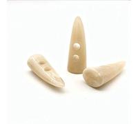 NC 24Pcs 4.8CM Résine Corne Toggle Manteau Boutons Deux Trous Corne Dent Forme Résine Boutons Couture Artisanat DIY Accessoire pour Tricots, Coupe-Vent, Veste Rembourrée, Doudoune