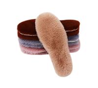 NC 4 Paires 4 Couleurs Semelles de Remplacement en Peau de Mouton pour Femmes Hommes Chaud et Moelleux Laine de Remplacement Confortable Semelles intérieures Respirantes