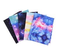 NC 5 Pcs Imprimé Tissu De Coton Patchwork 100% Coton Tissu Impression 3D Jamais Fade Planètes Univers Star Moon Galaxy Espace Thème Coton Tissu DIY Artisanat Fournitures