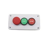 NC arrêt d'urgence pas de bouton poussoir rouge vert Station de démarrage arrêt auto-scellant interrupteur à bouton étanche industriel 600 V 10A(One-circle)