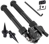 NC Bipied De Fusil Tactique De 6,5 A 9 Pouces, Support De Levier CNC QD, Adaptateur Pivotant A 360 Degrés, avec Clou Bipied Et Support De Rail Picatinny, Compatible Mlok