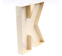 NC Boîte aux lettres K en bois à remplir - 22 cm (L) x 2,5 cm (l) x 22 cm (H) - Boîte aux lettres décorative à remplir