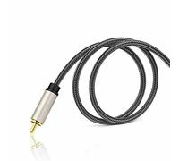 NC Câble RCA plaqué or 3,5 mm jack vers RCA / phono stéréo Y Splitter audio AUX Câble audio numérique HDTV Câble de connexion audio coaxial, nylon tressé plaqué or