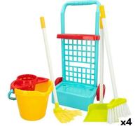 NC Chariot De Nettoyage Avec Accessoires Colorbaby My Home 30,5 X 55,5 X 19,5 Cm (4 Unités)