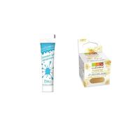 Gel colorant alimentaire bleu + paillettes dorées